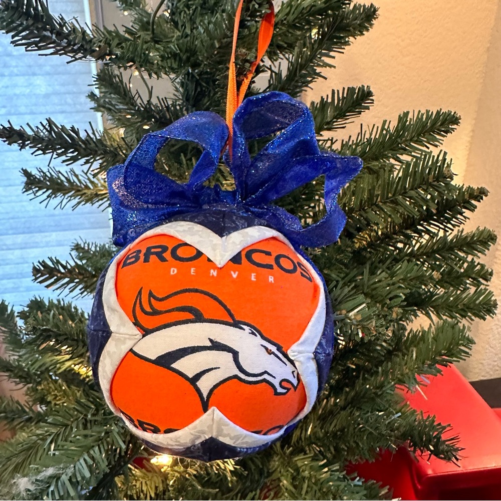 NFL Denver Broncos Denver 4” Quilted Holiday Ornament